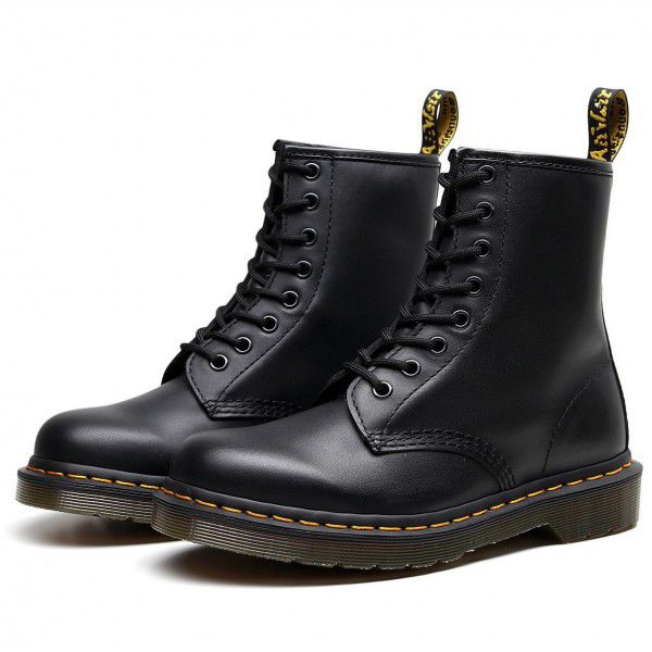 Martin Boots Women's Classic Soft Leather English Style Short Boots Men's and Women's Genuine Leather Boots Round Toe Trend 