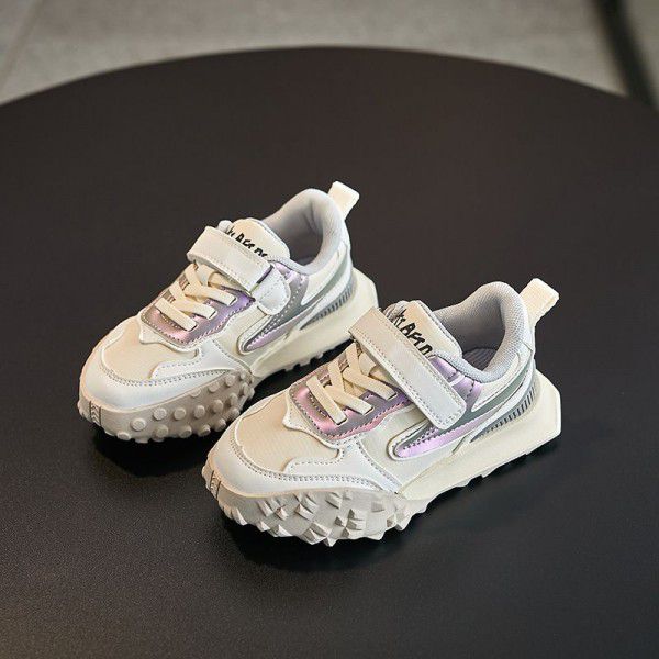 Girls' Sports Shoes Spring and Autumn New Boys' Korean Running Shoes Children's Soft Sole Casual Dad Shoes 