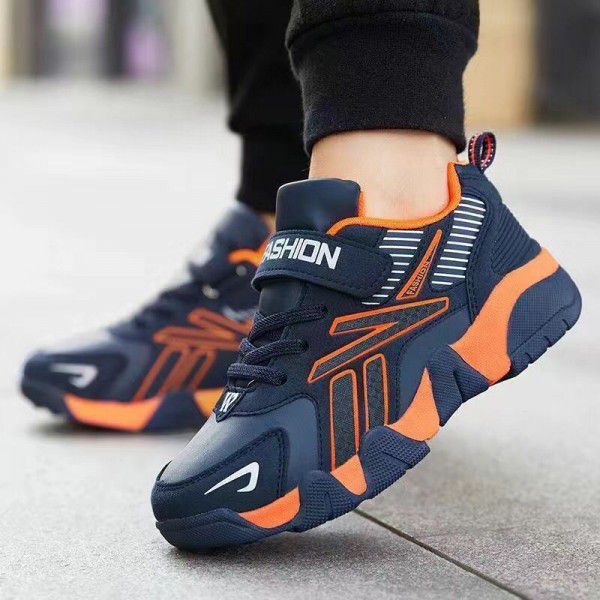 Summer mesh breathable children's shoes, boys' sports shoes, primary school students, middle school students, big boys, white small white shoes 