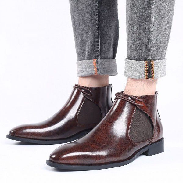 New men's large fashion trend Chelsea boot foot se...