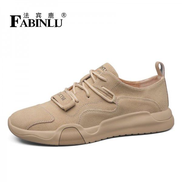 New Men's Shoes Spring and Autumn Genuine Leather Sports Casual Shoes Soft Top Soft Sole Leather Shoes British Martin Boots Fashion Shoes 