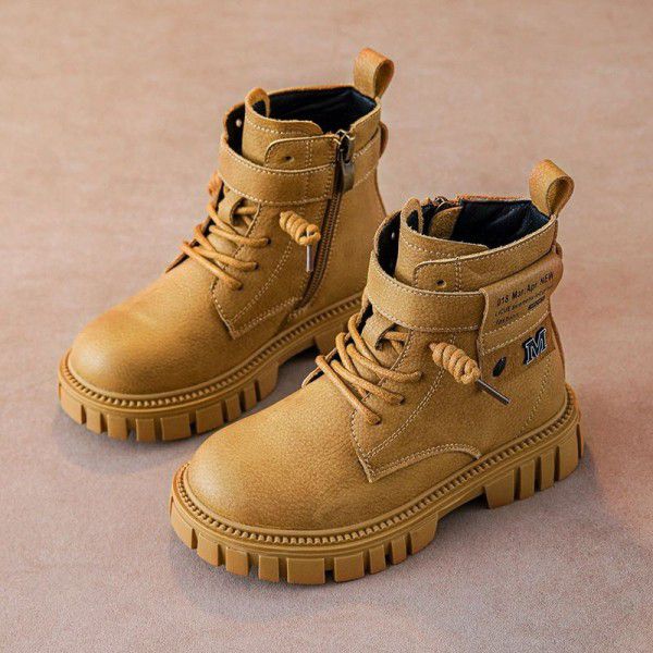 Boys' Martin Boots Fashion Casual Children's Singl...