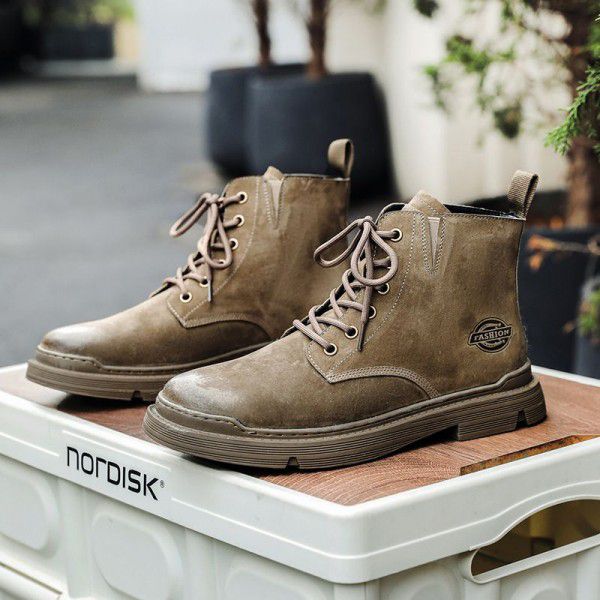 Autumn New Martin Boots Men's Boots Genuine Leather Short Boots Men's Martin Boots Popular Workwear Boots 