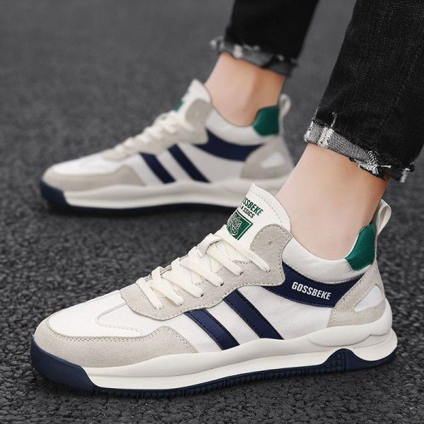 Spring New Men's Low Top Lacing Casual Sports Shoes Youth Fashion Trend Thick Sole Dad Shoes 