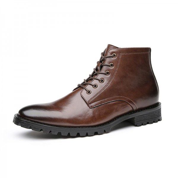 Martin boots, men's leather boots, high top Roman boots, genuine leather, British style retro work attire, short boots, shoes 