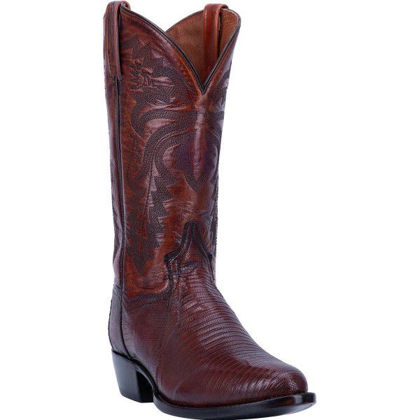 New Mid Heel Embroidered Large Men's Mid Barrel Knight Boots 