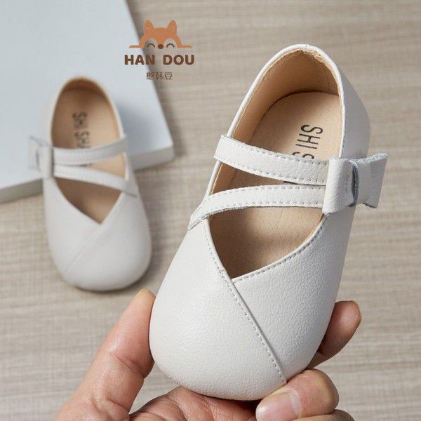 Girls' New Princess Shoes Spring and Autumn Season Shoes Children's Baby Anti slip Leather Breathable Soft Sole Single Shoes Baby Walking Shoes 
