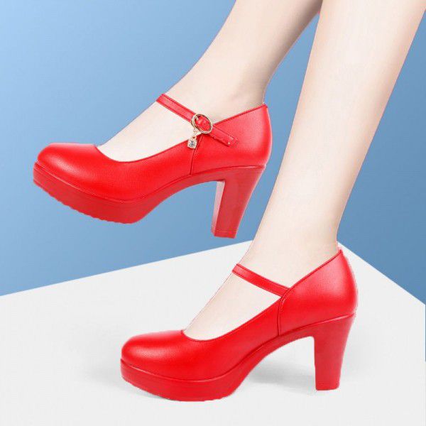 High heeled shoes, wedding thick heels, new runway shoes 