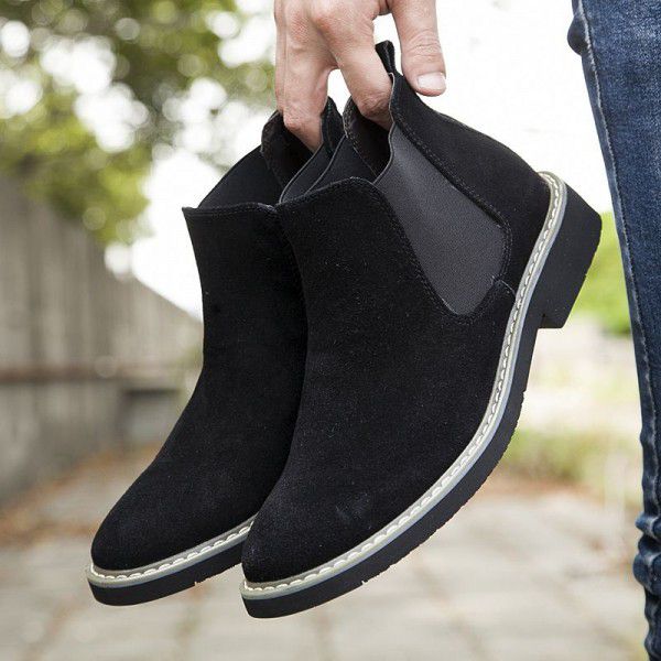 Winter men's Martin boots men's British casual desert boots work boots Chelsea short boots men's high top shoes 