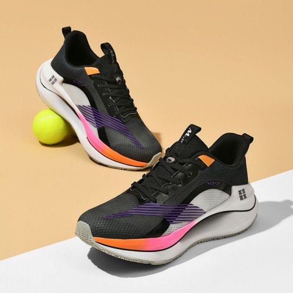 Popcorn Outdoor Sports Korean Edition Fashion Couple Casual Running Large Air Cushion Woven Men's Shoes 