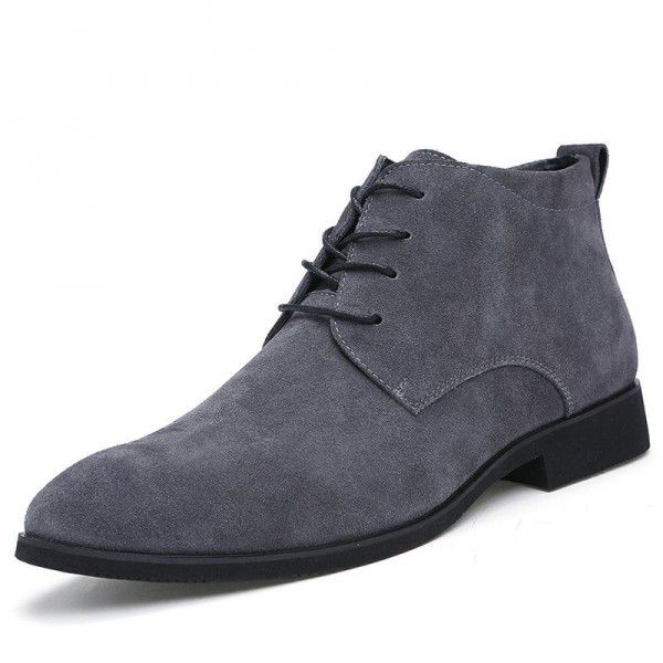 Trendy men's boots, British men's shoes, pointed l...