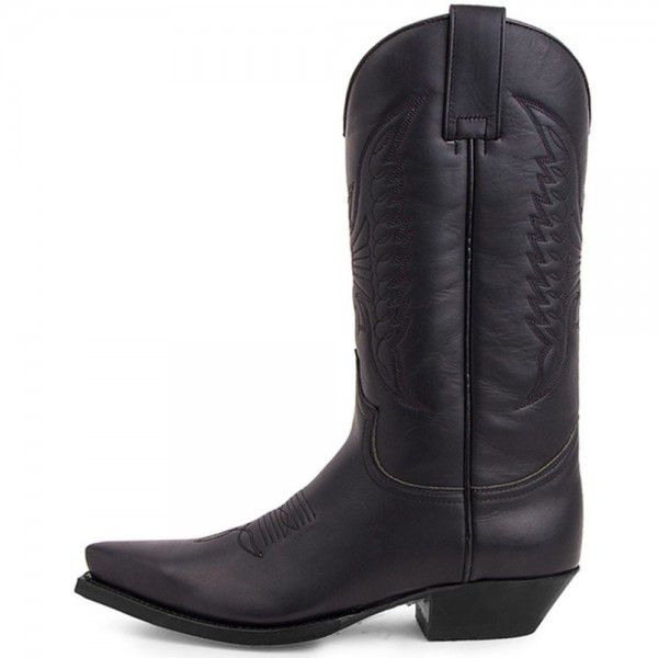 Pointed toe high heel western Cowboy boot embroidered high boots for lovers 