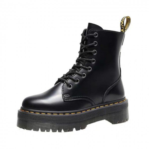Genuine leather thick soled Martin boots for women...