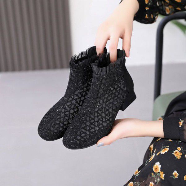 Summer Thin Fashion Martin Boots Hollow out Boots ...