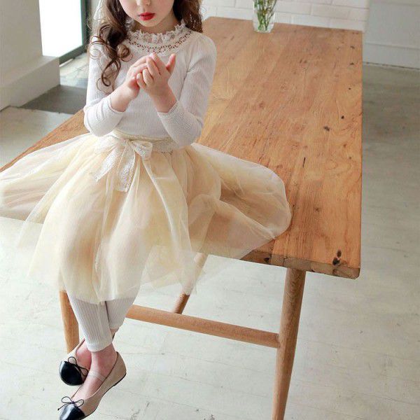 Spring New Korean Version Angel Children's Square Mouth Shoes Girls' Soft Sole Contrast Color 