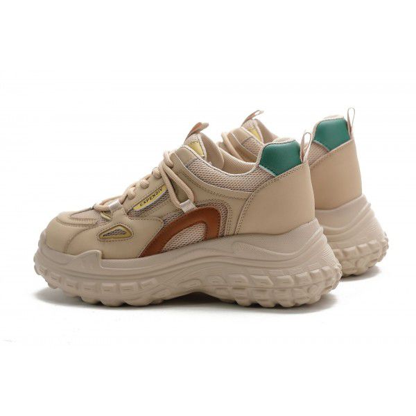 Spring New Versatile Retro Sports Shoes Thick Sole Breathable Women's Shoes 