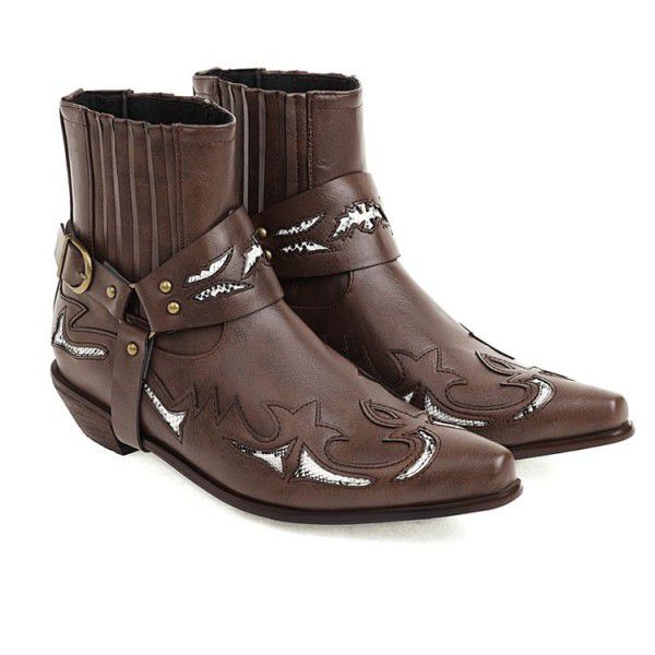 New Mid Heel Mid Barrel Boots Martin Boots Retro European and American 