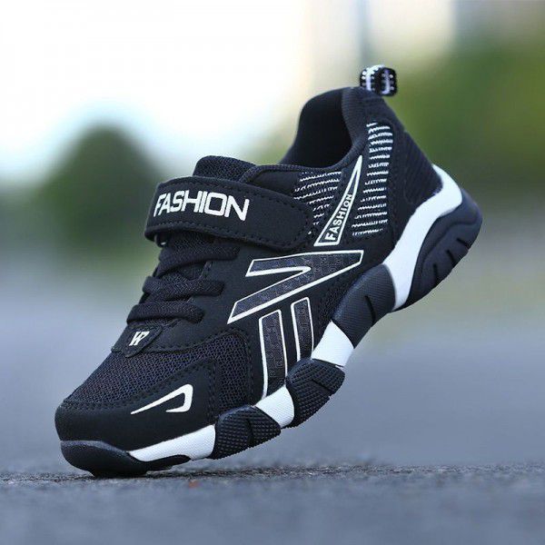 Summer mesh breathable children's shoes, boys' sports shoes, primary school students, middle school students, big boys, white small white shoes 