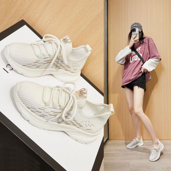Spring New Mesh Shoes Single Shoe Sports Shoes Ver...