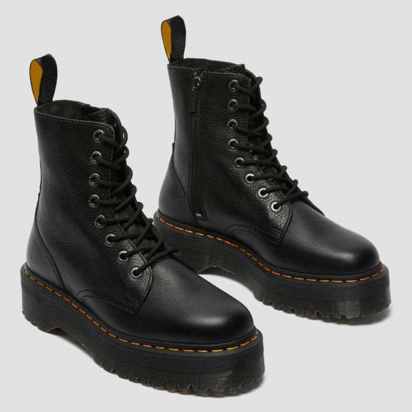 Top layer thick bottom 8-hole Martin boots, women's side zipper, lychee pattern short boots, genuine leather sponge bottom work clothes 