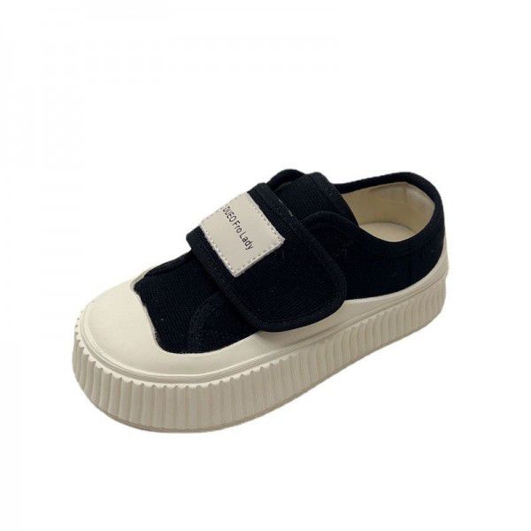 Girls' Shoes Canvas Shoes Children's Spring New Velcro Boys' Cricket Shoes 