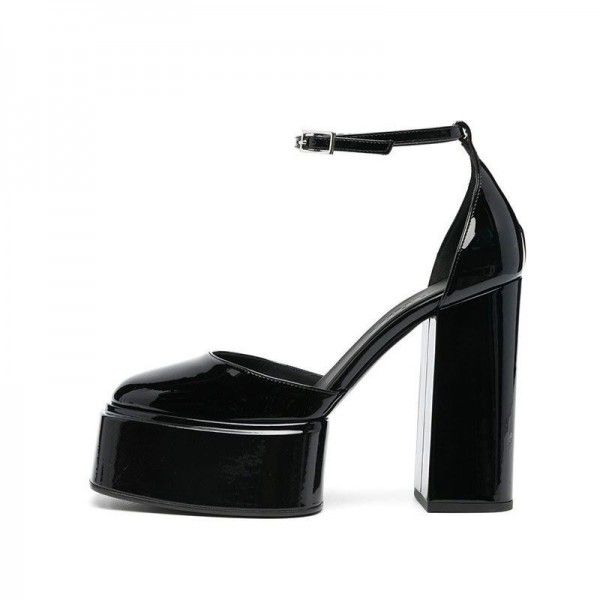 New High Heels Women's Thick Heels Waterproof Platform Super High Heels Waterproof Platform Single Shoes Women's Hollow Sandals Women 