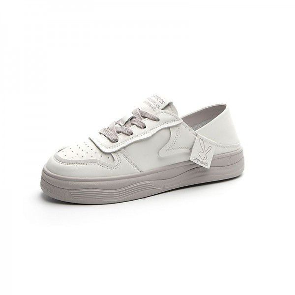 Spring/Summer Genuine Leather Soft Sole Comfortable, Breathable, Casual Dissolved Shoes Lightweight Student Board Shoes 