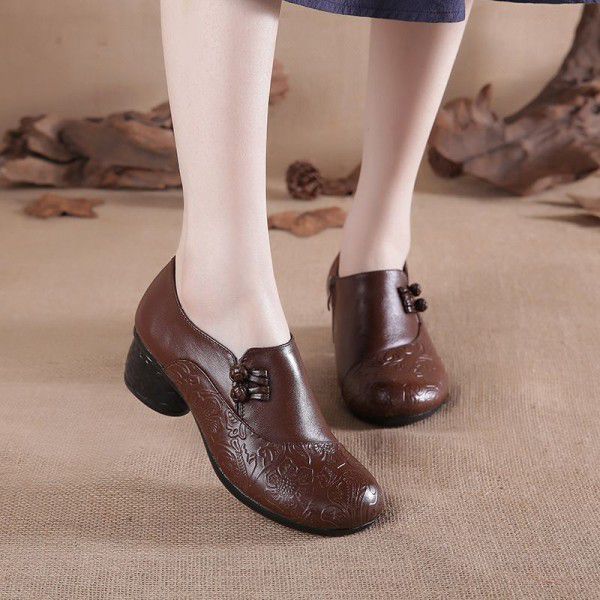 Spring and Autumn Retro Ethnic Style Single Shoes ...