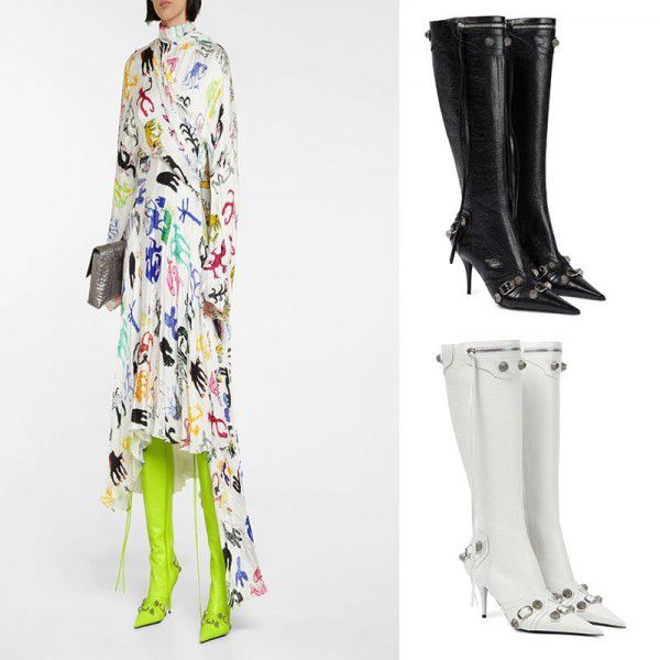 Winter Hot Domestic New Liuding Pointed Head Thin High Heel Long Sleeve Women's Boots 