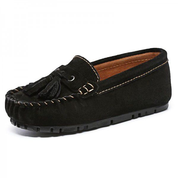 Autumn New Genuine Leather Mid size Boys' Shoes British Tassel Fashion Shoes Girls' Princess Shoes 