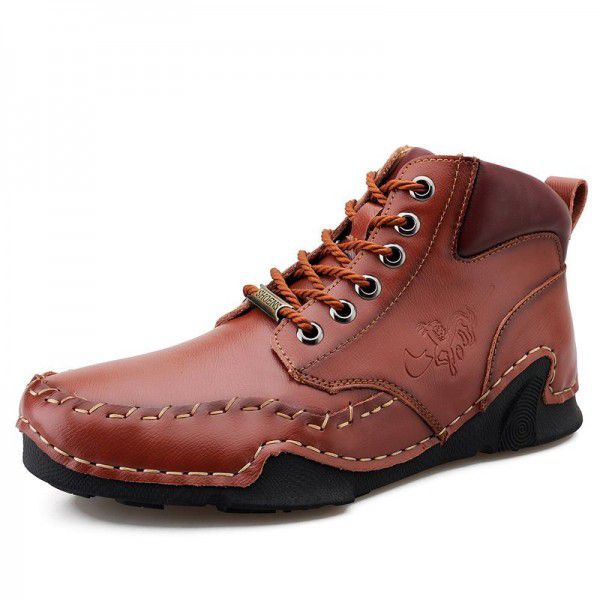 Winter men's casual shoes, high top Martin boots, ultra light work attire, outdoor men's boots, outdoor large boots 
