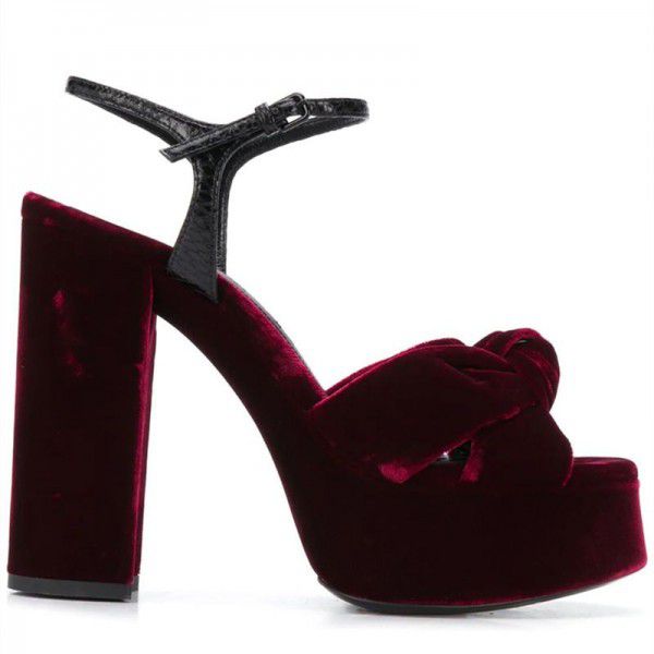 High heeled sandals with Roman straps and thick heel waterproof platform 