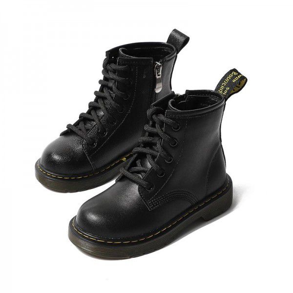 Genuine leather children's Martin boots Spring and Autumn new girls' English style short boots boys' boots baby girls' single boots 