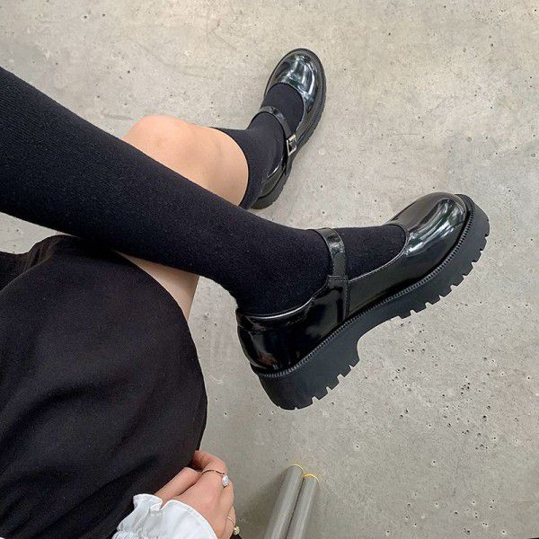New Mary Jane Women's Shoes Thick Sole JK Uniform Single Shoe Japanese Academy Retro British Style Small Leather Shoes 