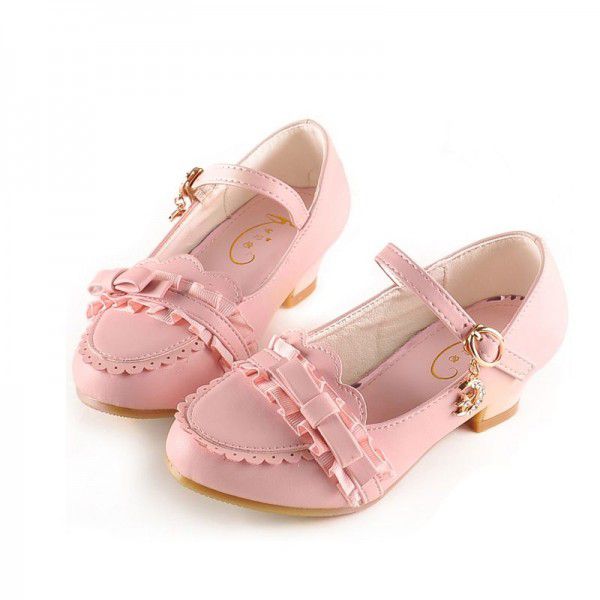 Children's high heels, new leather shoes, girls' single shoes 