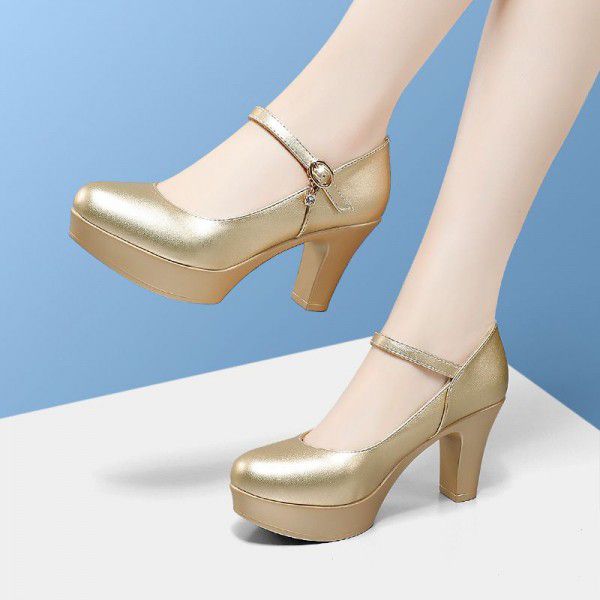 High heeled shoes, wedding thick heels, new runway shoes 