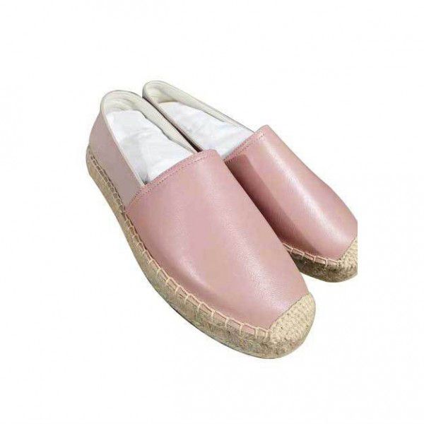 Spring and Autumn Versatile Lefu Grass Woven Women's New Sheepskin Colored Lazy Flat Sole Single Shoe 