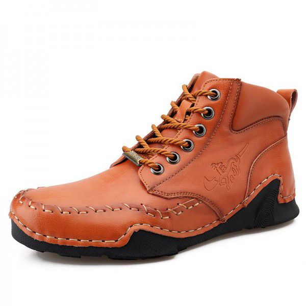 Winter men's casual shoes, high top Martin boots, ...