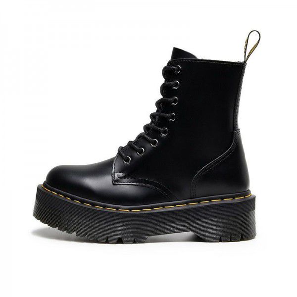 Genuine leather thick soled Martin boots for women...
