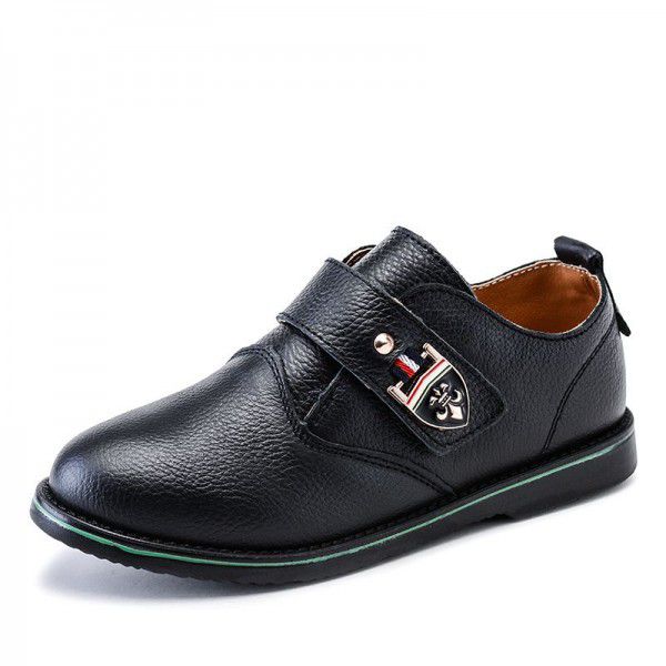 Leather shoes for boys, black performance shoes fo...