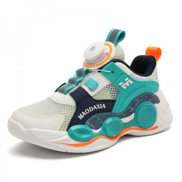 Boys' New Sports Shoes Summer Breathable Children's Mesh Single Mesh Basketball Shoe 