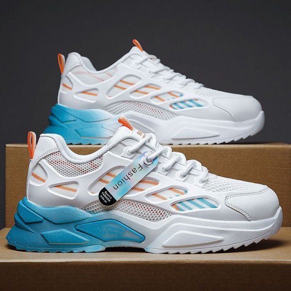 New Sports Shoes Men's Fashion Brand Casual Shoes Lightweight, Breathable, Retro, Heightened Dad's Shoes Running Colorful Men's Shoes 