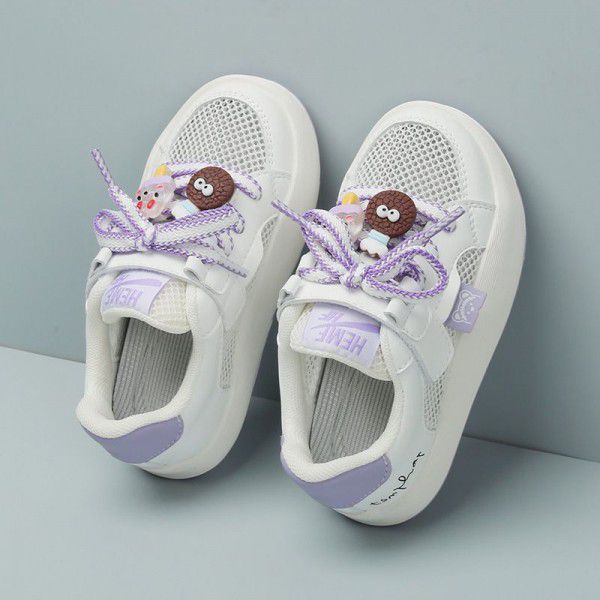 Children's shoes, breathable mesh, girls' sports shoes, summer new children's hollow out soft sole, anti slip casual shoes 