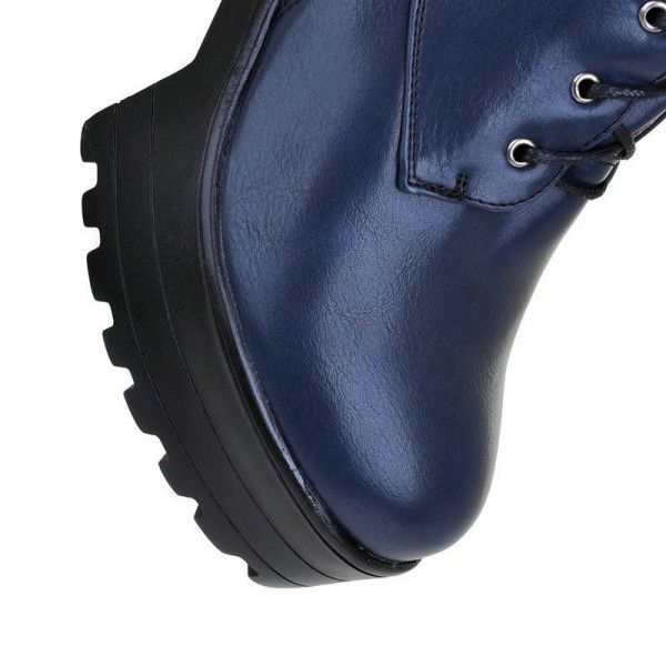 High heeled shoes, thick heeled women's boots, thick soles, high boots, lace up large shoes 