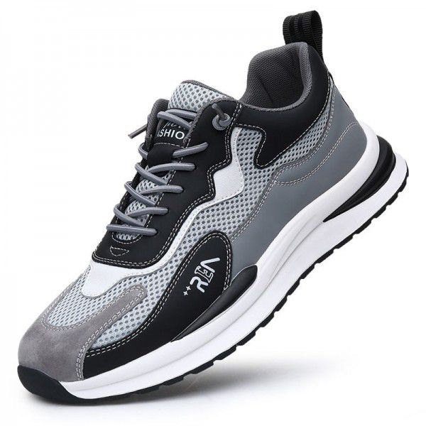 Men's Sports and Casual Shoes Youth Fashion Elastic Feet Shoes Soft Sole Lightweight and Breathable Student Shoes Versatile Fashion Shoes 
