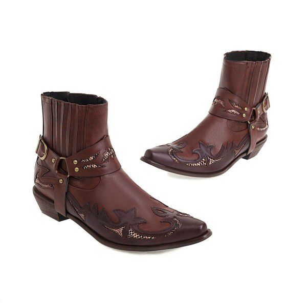 Men's boots, women's shoes, autumn and winter new pointed short boots 