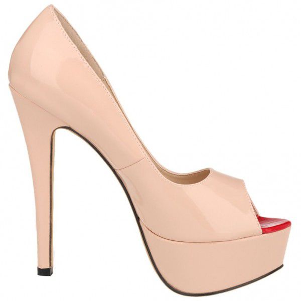 New Summer and Autumn Naked Thin High Heels British Fashion Style Women's Single Wedding Shoes 