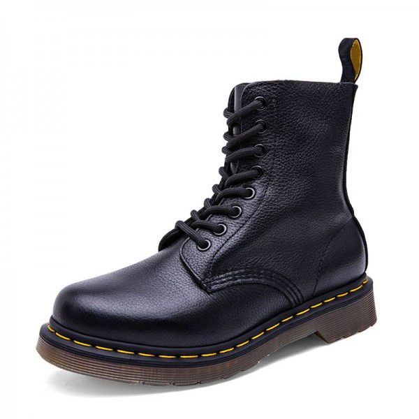 Martin boots classic 8-hole top layer cowhide lychee grain soft leather 