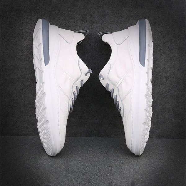 New Dad's Shoes Men's Fashion Shoes Genuine Leather Sports Casual Shoes Summer Shoes Men's Little White Shoes 