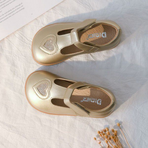 Children's shoes, autumn new children's single shoes, girls' love small leather shoes, Korean version princess shoes 